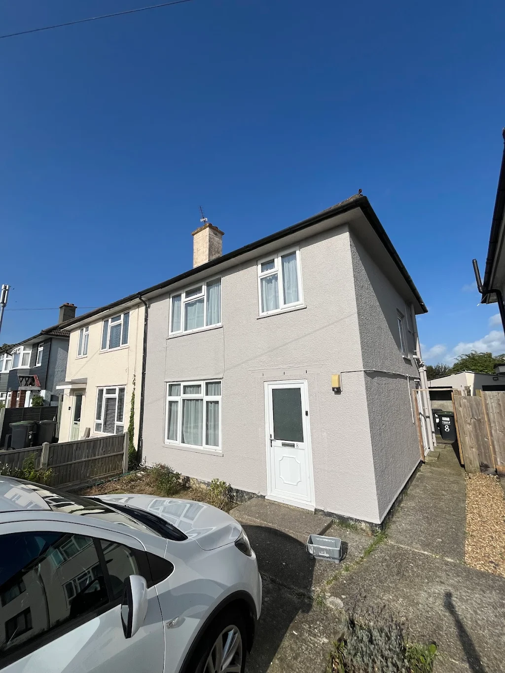 Exterior semi-detached house painting