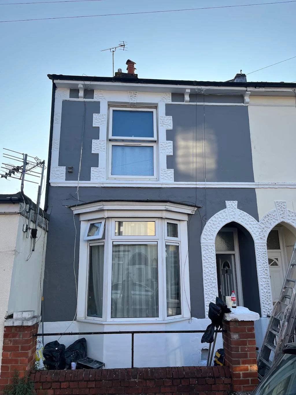 Exterior terrace house painting